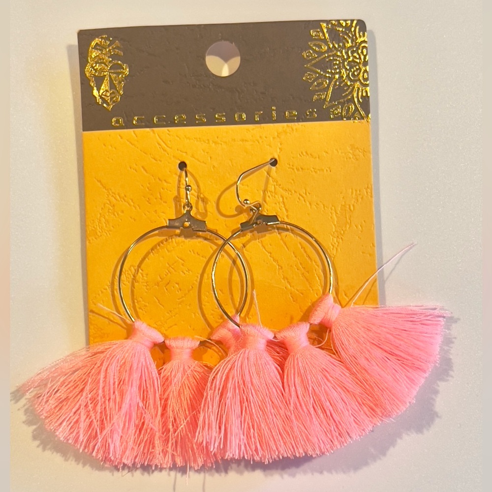 Pink Boho Earrings